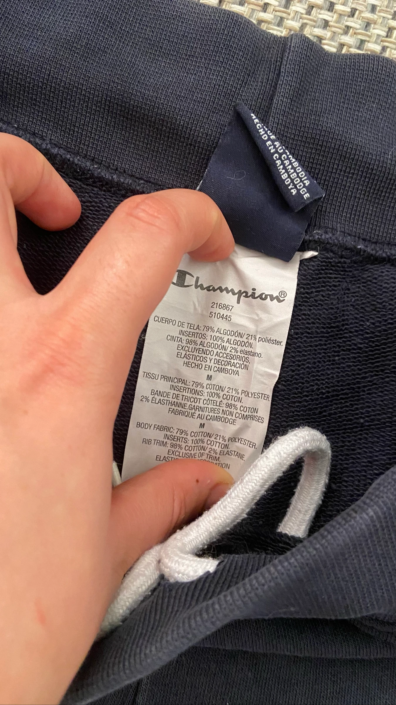 Shorts de algodão marca Champions azul marinho – photo 8